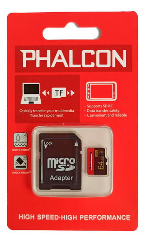 Imagen 1 de 5 de Memoria Micro Sd 64gb Phalcon Camara Tipo 10