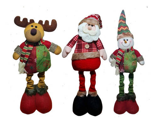 Viejito Pascuero Pack 3 Patas Largas Navideño