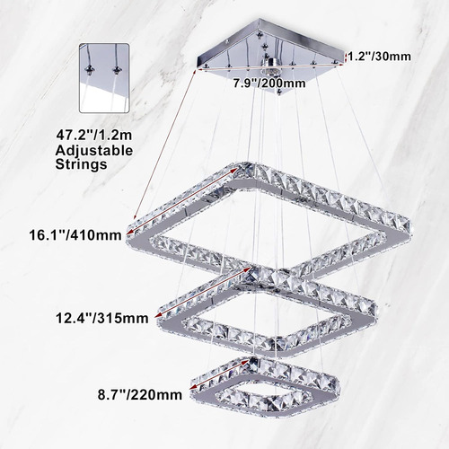 Lampara Led Para Candelabros De Cristal, 8/12/16 Pulgadas...