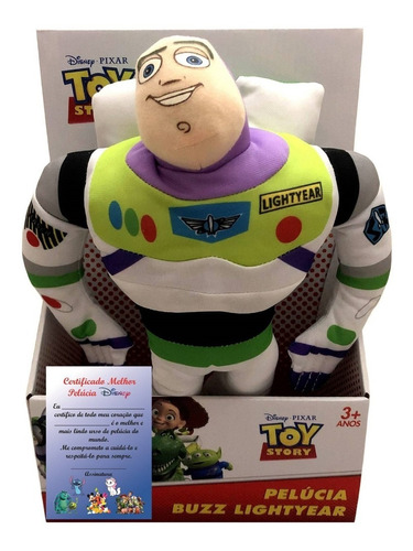 Boneco Pelúcia Buzz Lightyear Que Fala Sons Toy Story Disney