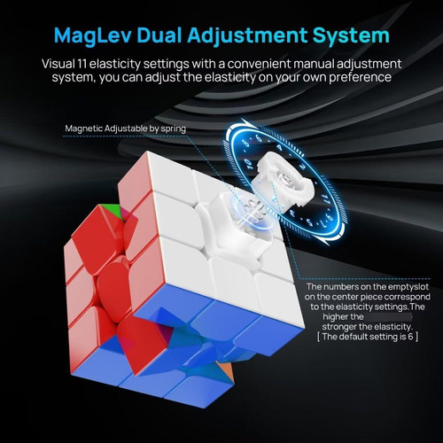 Cubo Magnético 3x3 Mpro 24 Sin Calcomanía Corte 55 35 Color De La Estructura