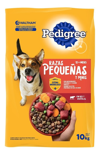 Alimento de perros Pedigree adultos razas pequeñas de 10kg