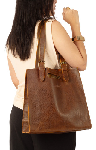 Bolsa Dama Bolsas Mujer Bolsa Tote Bag Julia Piel Yayas Color Café claro