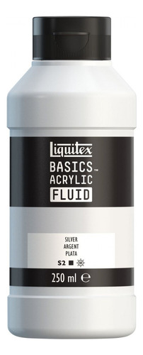 Tinta Acrílica Liquitex Basics Fluid 250ml Silver
