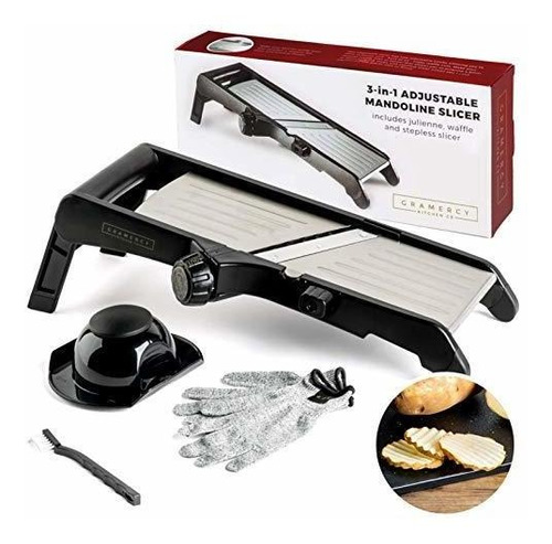 Imagen 1 de 7 de Cortador De Comida De Mandolina, Ajustable De Acero Inoxida