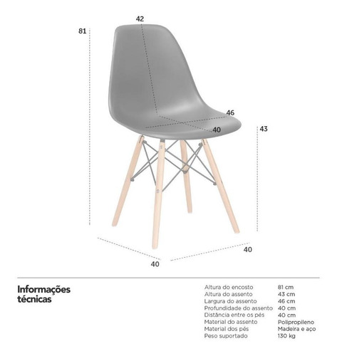 Imagem 6 de 6 de Cadeira Eames Jantar Cozinha Wood Dsw Eiffel Preto
