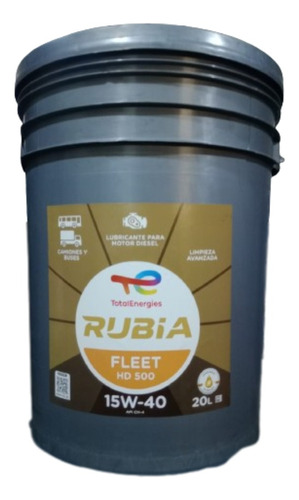 Aceite Total Rubia Fleet Hd 500 15w40 20lts (ex Rubia 6400)