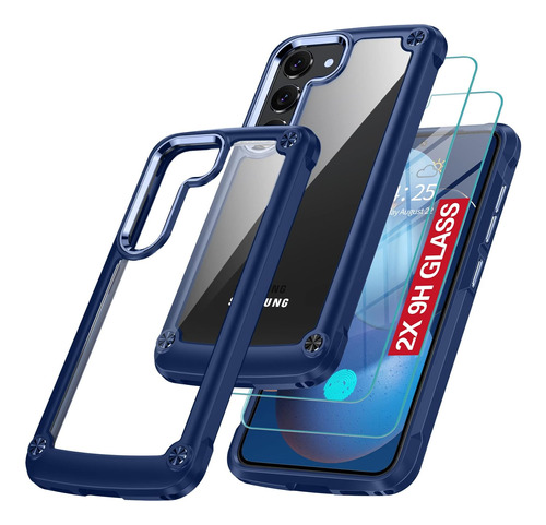 Funda Oterkin Case Clear Para Galaxy S23 Bizel Azul