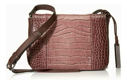 Vince Camuto Alee Crossbody, Cereza Negra, M Color Marrón Claro Diseño De La Tela Efectro Piel