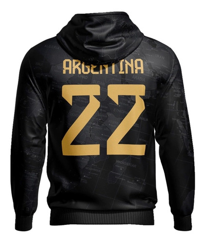 Imagen 2 de 4 de Buzo Hoodie Argentina Mundial Mod 12
