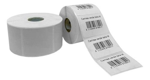 18 Rollos Etiqueta Cuadrada Termica 51x51 Mm 1000 Pz C/u C1 Color Blanco