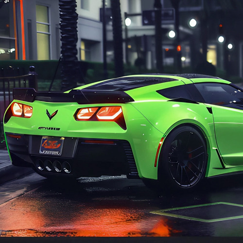 Vinil Automotriz Full Wrap De Textura Glossy 1.52x18 Mts Color Glossy Acid Green