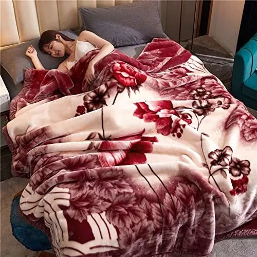 LGYKUMEG Manta pesada de visón coreano de 9 libras, tamaño Queen, manta de  felpa de forro polar de invierno, suave y cálida, manta de cama reversible