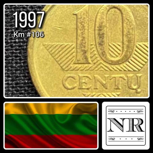 Lituania - 10 Centu - Año 1997 - Escudo - Km #106