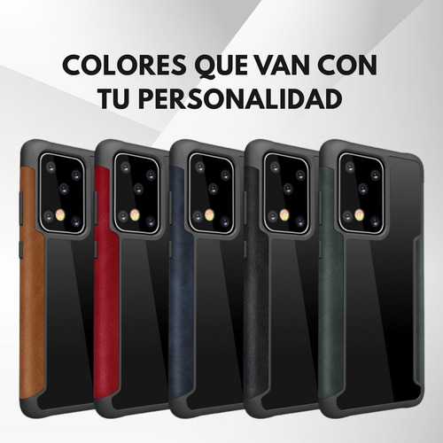 Funda Para Galaxy A50 Con Mica Varios Modelos Antigolpes Verde Piel Color