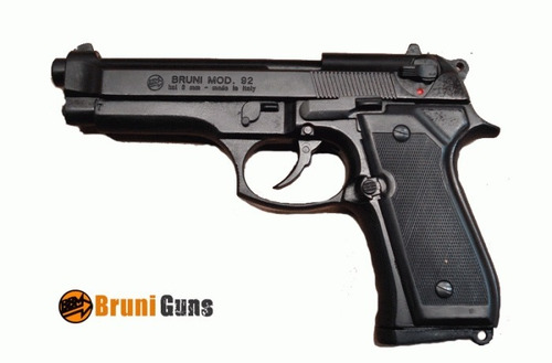 Pistola Fogueo Bruni 92 9mm + Caja Fogueo 9mm(50un)