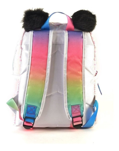 Imagen 2 de 5 de Mochila Espalda 15p Panda Lentejuelas Peluche Kooshi 91328