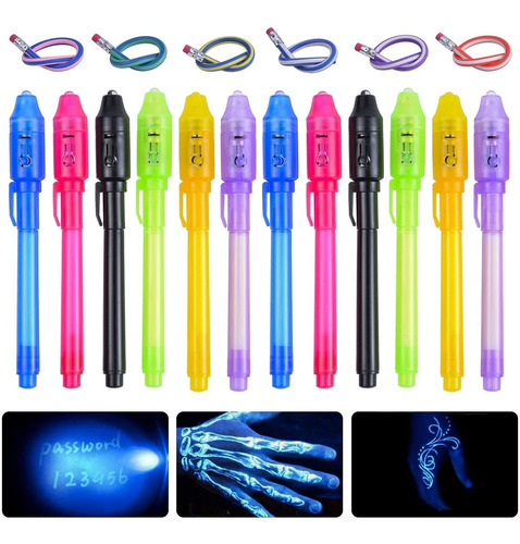 Invisible Ink Pen 12 Pack Último Spy Pen 6 Flexible Be...