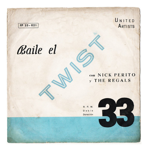 The Regals / Nick Perito 4 Tks Vinilo Ep Twist Rock'n'roll