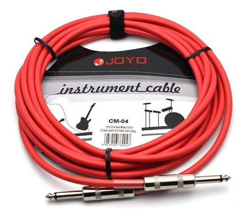 Cable De Guitarra / Instrumento Joyo Cm-04 - 4,5 Mts Rojo