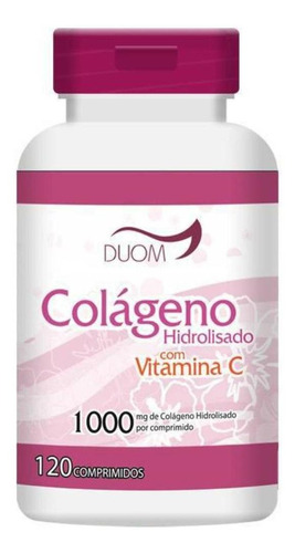 Colágeno Hidrolisado Com Vitamina C 1000mg 120 Cpr - Duom
