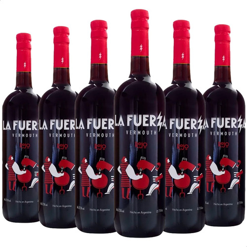 Aperitivo Vermut La Fuerza Rojo 750ml X6 Unidades