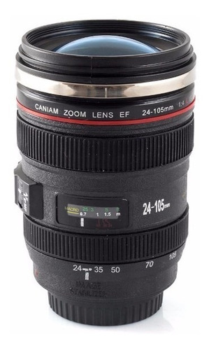 Imagen 2 de 6 de Tazon Mug Tipo Lente De Camara Fotografica De Aluminio