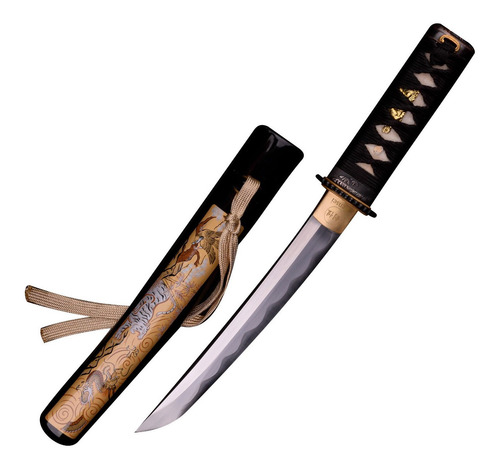 Imagen 1 de 10 de Katana Tanto Tora Full Tang Filo Extremo Kensei Hand Made