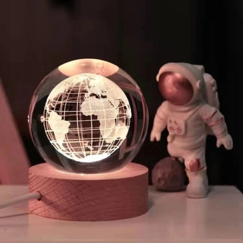 Mini Lampara Esfera Diseño 3d Sistema Planetario 