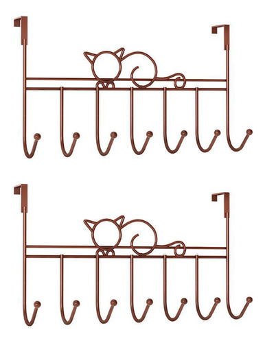 Paquete De 2 Colgadores Para Colgar Sobre La Puerta Con 7 Ga