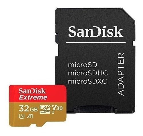 Imagen 3 de 3 de Tarjeta de memoria SanDisk SDSQXAF-032G-GN6MA Extreme con adaptador SD 32GB