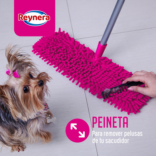 Sacudidor Plano Microfibra Doble Accion Para Pisos Secos y Humedos 6 Piezas B2B - Reynera