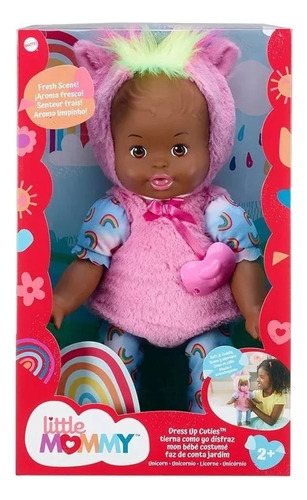 Muñeca Little Mommy Bebita Tierna Disfraz Unicornio Rosa