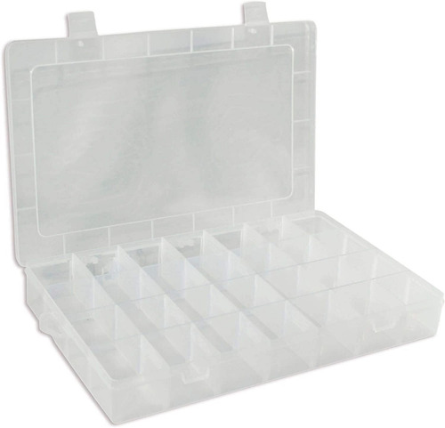 Caja Transparente Organizadora 28 Divisiones 35x22x5 Cms #