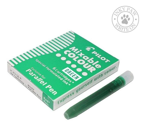 Cartridges Pluma Caligrafia Pilot Parallel Color Verde