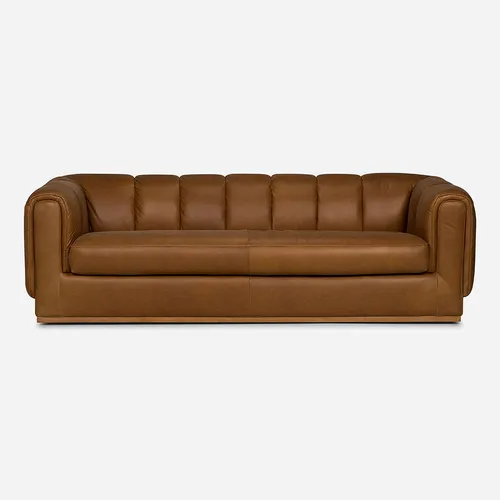 Sofá Rosen Yorks 3,5 Cuerpos Cuero Camel