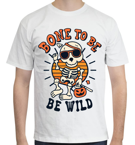 Playera Halloween - Día De Muertos - Born To Be Wild