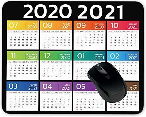 2020 2021 Calendario Medio Año De La Almohadilla De Ra...