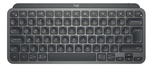 Teclado bluetooth Logitech Master Series MX Keys Mini QWERTY español color grafito con luz blanca