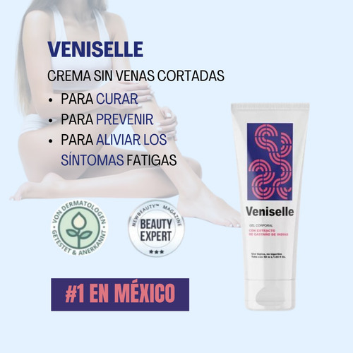 Veniselle | Crema Para Las Piernas | Original | Dos (2) Pack Sin Fragancia