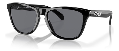 Gafas De Sol Oakley Frogskins Standard Marco Polished Black Lente Grey De Plutonite Clásica - Oo9013