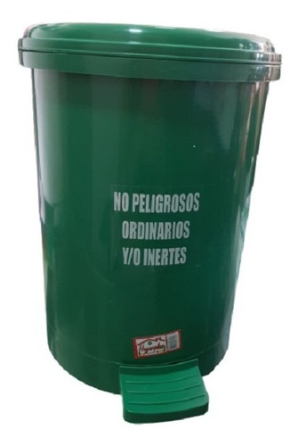 Caneca Papelera Pedal Verde Residuos Ordinarios 12 Litros