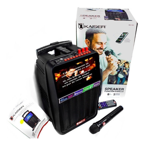 Bafle Karaoke Screen Mirror 8 Bluetooth Control Microfono
