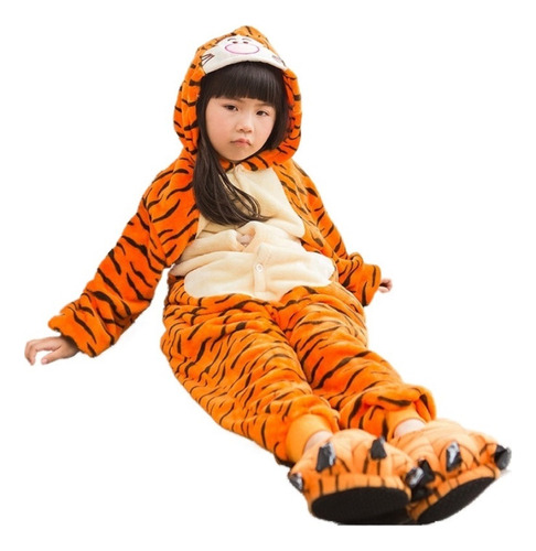 Pijama De Tigre Con Forma De Animal Para Niñas, Disfraz De P