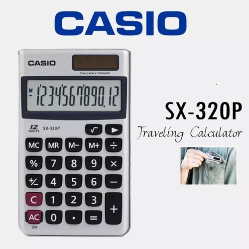 Calculadora Casio Sx320p Con 12 Digitos Somos Tienda