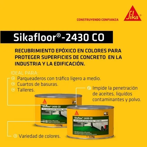 Sikafloor 2430 Recubrimiento Para Piso Interior Gris 4kg