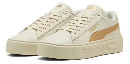 Zapatilla Puma Smash Platform V3 Blanco Mujer
