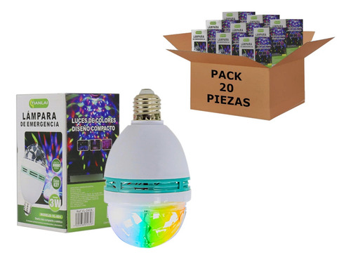 Foco Decorativo De Luz Multicolor Base E27 3w 240lm Vl-040a Luz Rgb