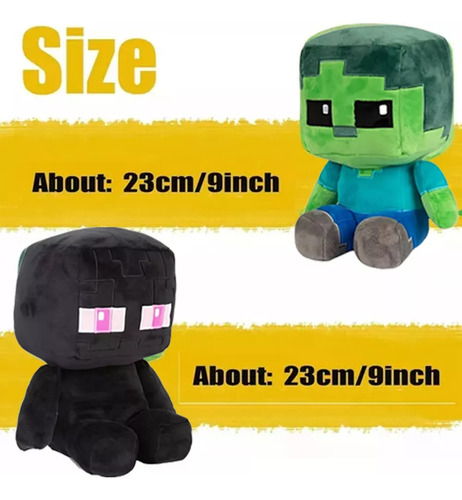 Juego De Peluche Minecraft De 2 Piezas, Regalo Para Niñosbes