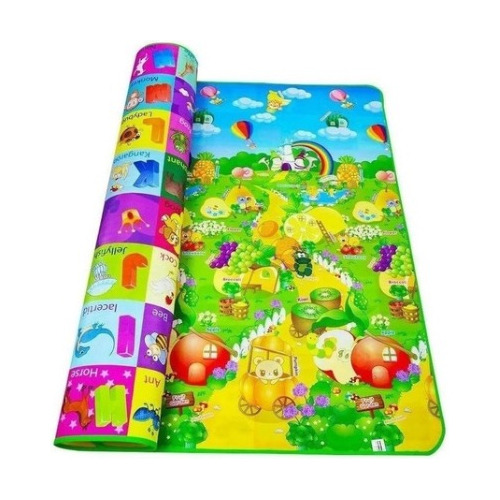  Alfombra Antigolpes Para Niños Bebes 180x120 Diseño 2 Lados